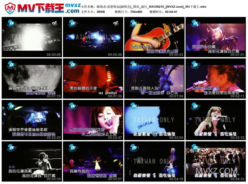 陈绮贞-花的姿态(演唱会)_国语_流行_MA109210